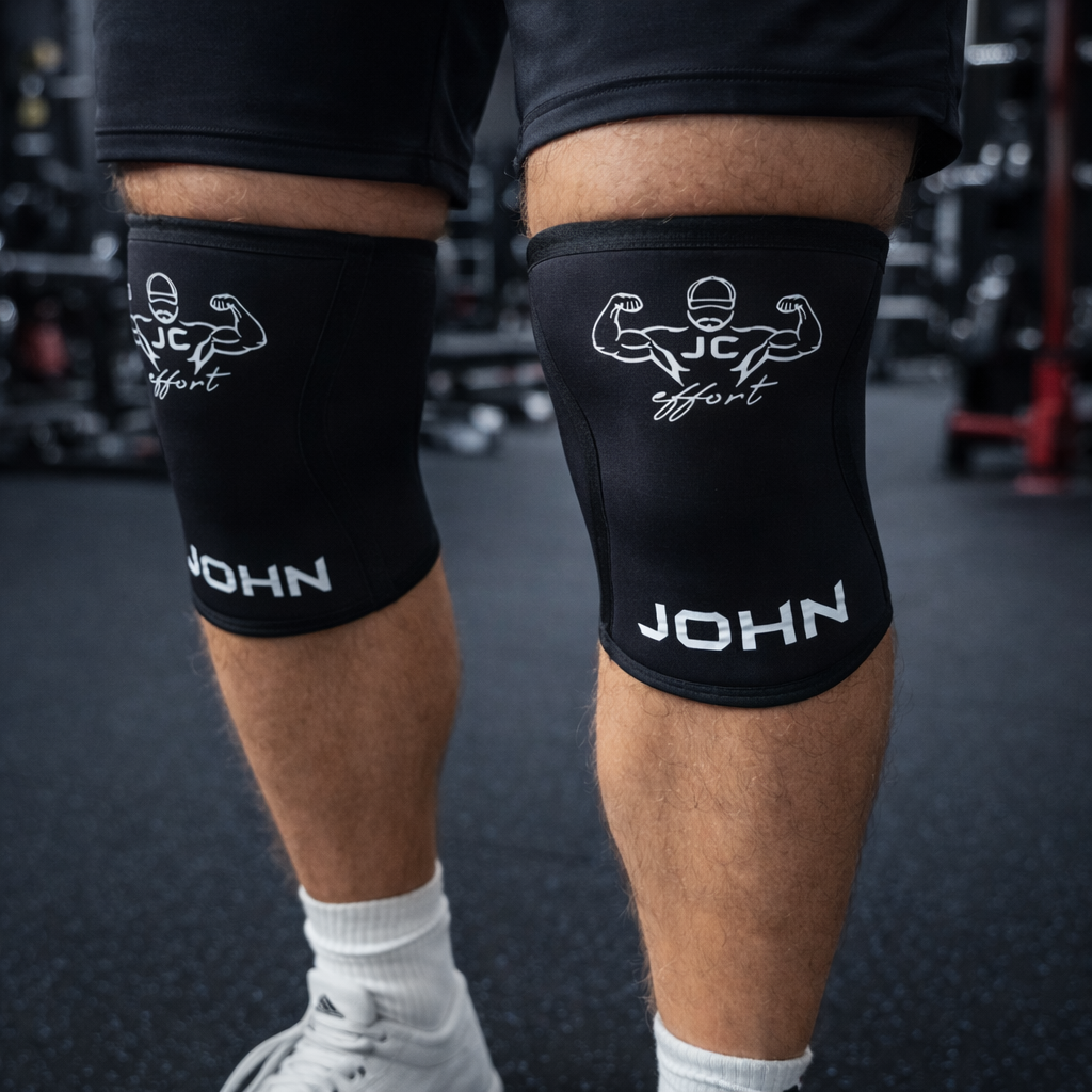 IZOSEN Ginocchiere Sportive A Compressione - Confezione Da 2, Nere, Taglia XL, Per Corsa, Palestra, Jogging, Con Silicone Antiscivolo - 3